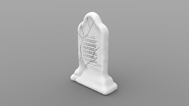 flat weathered tombstone - variation tombstones graveyard crypt gravestone cemetery grave morgue catacomb ghosts cemetary tomb mausoleum burial dead halloween ghost scary spooky sculptures house outdoor 3d print model - Mito3D