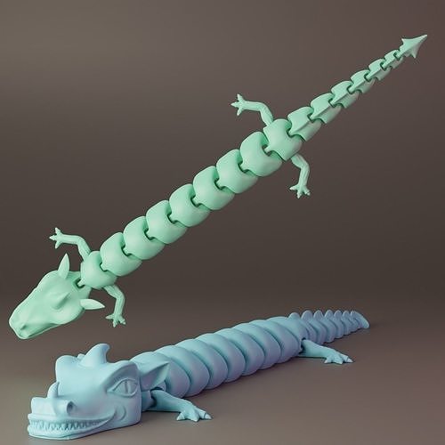 flexionar continuar 3d modelo impresión imprimible juguetes juegos monstruo Arte personaje articulado 3D print model - Mito3D