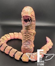 flexi alien chestburster print-in-place articulated xenomorph prin place flexy flexible posable snap fit toy horror games toys 3d print model - Mito3D
