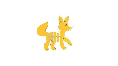 flexi fox art animal cartoon articulated flexible mathematical 3d print model - Mito3D