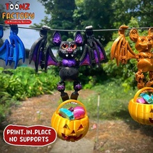 flexi print place cute halloween bat articulated flexy flexable link toy factory fidget supports games toys game accessories 3d print model - Mito3D