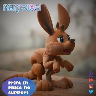 flexy bébé kangourou impression endroit personnage fantaisie dessin animé magie imprimable Jeux jouets animal mignonne jouet 3d print model - Mito3D