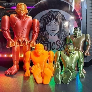 esnek Frankenstien eklemli mafsallı bağlantı oyuncak kıpır Frankenstein canavar cadılar bayramı erkek şekil heykelcik mistik baskı yeri destek yok Sanat heykeller 3d print model - Mito3D
