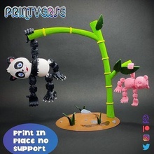 flexy panda articulated print place creature character nature animal alien demon body science monster fantasy forest satan grave extraterrestrial dragon fictional halloween games toys 3d print model - Mito3D