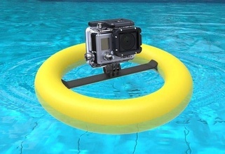 galleggiante montare gopro pesce piscina nuoto acqua actioncam passatempo fai 3d print model - Mito3D