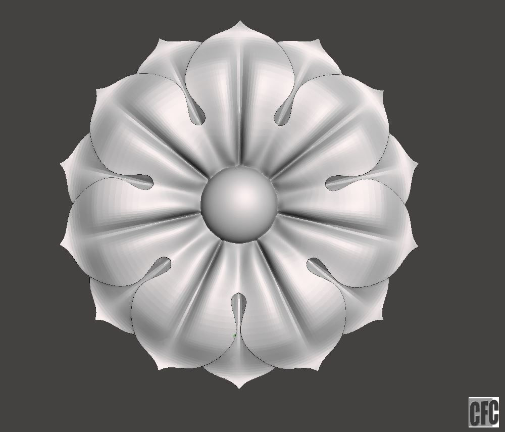 floreale bas relief cnc flcfc0d arte fiore lavorazione stampabile sollievo scultura solido sculture 3D print model - Mito3D