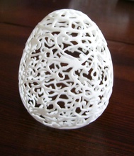 çiçek paskalya yumurta tavuk dekorasyon tasarım erozyon yapı desen dantel süs hayvanlar kuş ev dekor baskı 3d print model - Mito3D