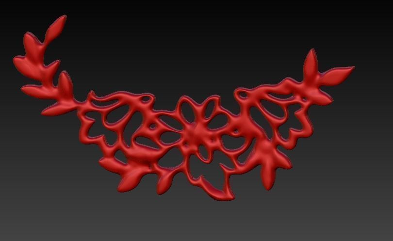 floreale collana arte gioielleria argento gioiello nozze oro moda collane 3D print model - Mito3D