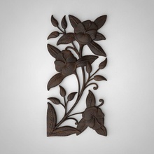 çiçek süsleme sanat 3d süs dekorasyon rahatlama heykel kalıplama panel dekor deco Botanik hammaddesi ahşap çerçeve resim çerçevesi cnc pad diğer 3d print model - Mito3D