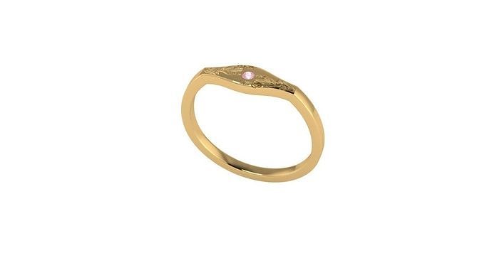 Blumen Ring Design Gold Kunst Schmuck druckbar Sterling Silber Juwel 3d Mini Diamant Mode Geschenk Engagement Ringe 3D print model - Mito3D