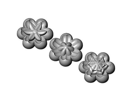 Floransalı rozetler onlay Rahatlama mini set çiçek rozet süs cnc oymacılık Alçı kalıplama yazdırılabilir oyulmuş Odun kek dekor nostaljik Antik 3d model döküm Sanat heykeller 3d print model - Mito3D