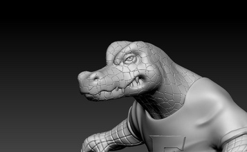 florida gators football - wood cnc sculpture body anatomy crocodile art sculptures 3d print model - Mito3D