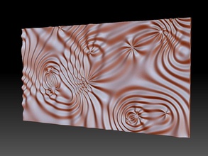 flow 6376 wavy 3d relief cnc milling house ripple wave artcam vectric aspire decor 3d print model - Mito3D