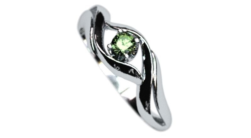 flujo art la joyería las gemas anillo aire sin problemas los anillos 3D print model - Mito3D