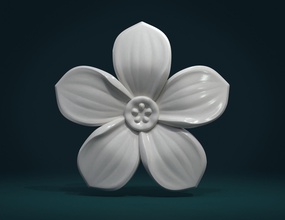 flower art flower petals plant herb forget me not nature art coins badges coins badges 3d print model - Mito3D