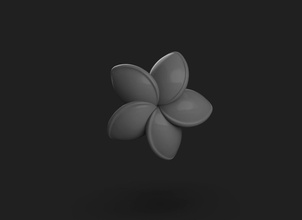 flor petela oco resumo flora lindo plantar arte joalheria 3d print model - Mito3D