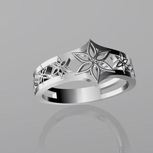 flor banda modelo casual asombroso moda joyería joya anillos 3d print model - Mito3D