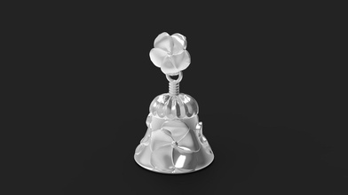flower bell jewelry pendant jewel ring gold silver pendants 3d print model - Mito3D