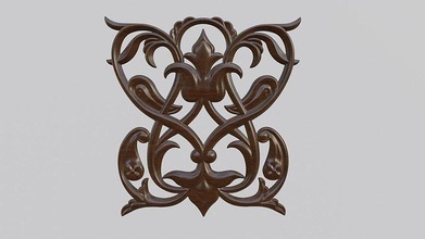 flower decor woodcarving 3dprinting design picture frame printable modern decoration finish silver table art signs logos sculptures statue miniatures figurines deco 3d print model - Mito3D