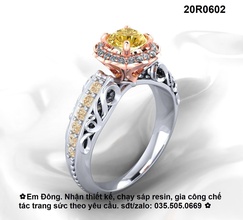 flower diamond ring rings gold jewelry 3d print model - Mito3D