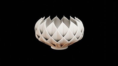 flower form vase holder design nature shape base stand plate decor abstract house kitchen dining 3d print model - Mito3D