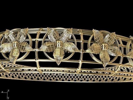flor jali pulseira stl verificado jóias joalheria imprimível diamante anel moda prototipagem 3d cafajeste Projeto designer perdiamante declaração manguito fio pulseiras 3d print model - Mito3D