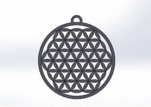flor vida Series esfera moda colar antigo símbolo perfeito simetria joalheria colares 3d print model - Mito3D
