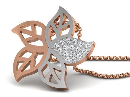 flower light wt diamond charms pendant 3dm render detail printable gem silver necklace wedding engagement ultra jewel jewellery gold jewelry pendants 3d print model - Mito3D