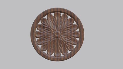 flower mandala decor woodcarving 3dprinting design picture frame printable modern decoration finish silver table art signs logos sculptures statue miniatures figurines deco 3d print model - Mito3D