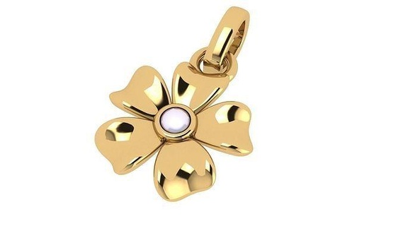 flower pendant neckless gold jewellery silver jewelry pendants 3d print model - Mito3D