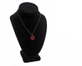flower pendant fashion necklace chain plant red easy 2d fast other 3d print model - Mito3D