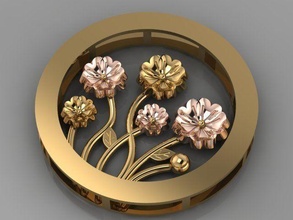 çiçek kolye acessorios moda 3d matris mücevher altın tasarımcı golddesigner jewellerydesigner gergedan basit füzyon akım trend model Ayarlamak takı 3d print model - Mito3D