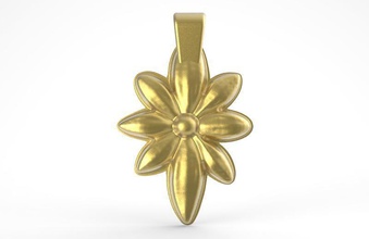 flower pendant 2 keychain keyring jewelry art fashion pendants 3d print model - Mito3D
