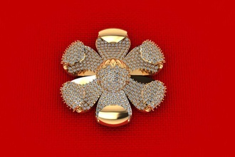fleur pendentif s2 bijou gemme engagement mariage bijoux diamant bague argent or engagem mode sterling collier beauté boucles d'oreilles pendentifs 3d print model - Mito3D