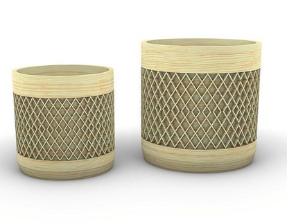 flower pot pattern plant vase kitchenware nature art houseware interior design house decor 3d print model - Mito3D