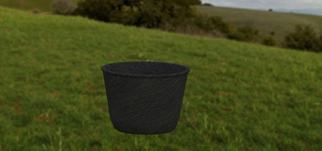 flower pot ceramic stone grass houseware nature art house 3d print model - Mito3D