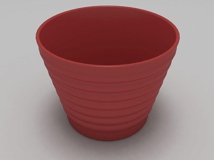 flower pot 3d print flowerpot plastic house decor 3d print model - Mito3D