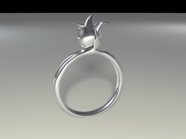 flower ring jewelry silver printable simple challenge rings 3D print model - Mito3D