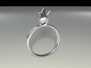 Blume ring Schmuck Silber bedruckbar ist einfach Schmuck-Herausforderung Ringe 3d print model - Mito3D