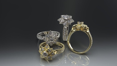 flor anel joalheria 2020 jóias ouro argolas 3d print model - Mito3D