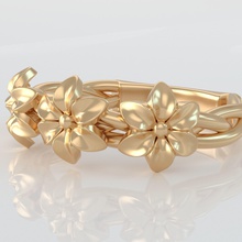anillo flor la joyería de oro floral imprimible lujo plata elegante precioso los anillos 3d print model - Mito3D