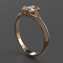 bague fleur bijoux de la l'anneau or d'argent mariage l'engagement imprimable nature fiançailles joyau livre sterling en diamant solitaire anneau les anneaux 3d print model - Mito3D