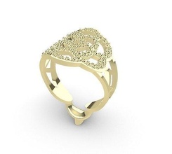 flower ring jewelry gold printable fashion platinum engagement jewellery wedding gem sterling diamond silver jewel rings 3d print model - Mito3D