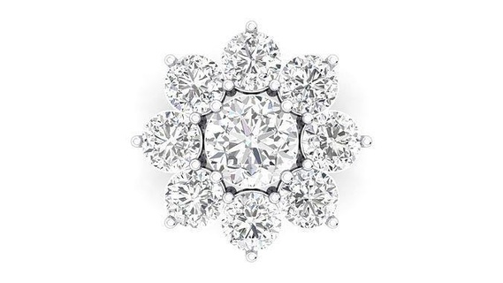 fiore squillare gioielleria prezioso lusso gemma regalo cristallo diamante argento oro anelli 3d print model - Mito3D