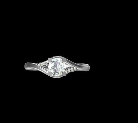 fleur bague jcd imprimable or bijoux engagement argent anneaux précieux solitaire bijou mariage mariée diamant bande 3d print model - Mito3D