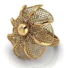 flower ring 3 jewelry jewellery fashion style fantasy rings 3d print model - Mito3D