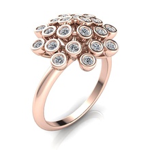 anel da flor do modelo 3d de impressão gem o engajamento casamento jóias jóia diamante prata ouro engagem forma sterling branco brilhantes colar pingente noivado moda beleza anéis 3d print model - Mito3D