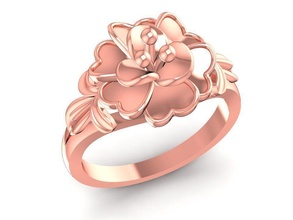 flower ring 622 jewelry fashion accessories gold diamond man men woman women unisex design fengshui rings 3d print model - Mito3D