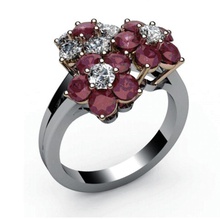 flor anillo diamante compromiso solitario anello fiore ca05 joyería joya precioso lujo brillante imprimible 3dprinting anillos enganchar moda 3d print model - Mito3D