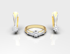çiçek yüzük küpe takı 3dprintmodel kolye altın Gümüş platin değerli düğün lüks sterling gem taş Ermenistan mücevher elmas nişan yüzüğü bilezik 3d print model - Mito3D